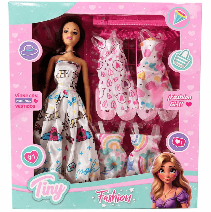 Muñeca Tiny. Fashion. Vestidos.