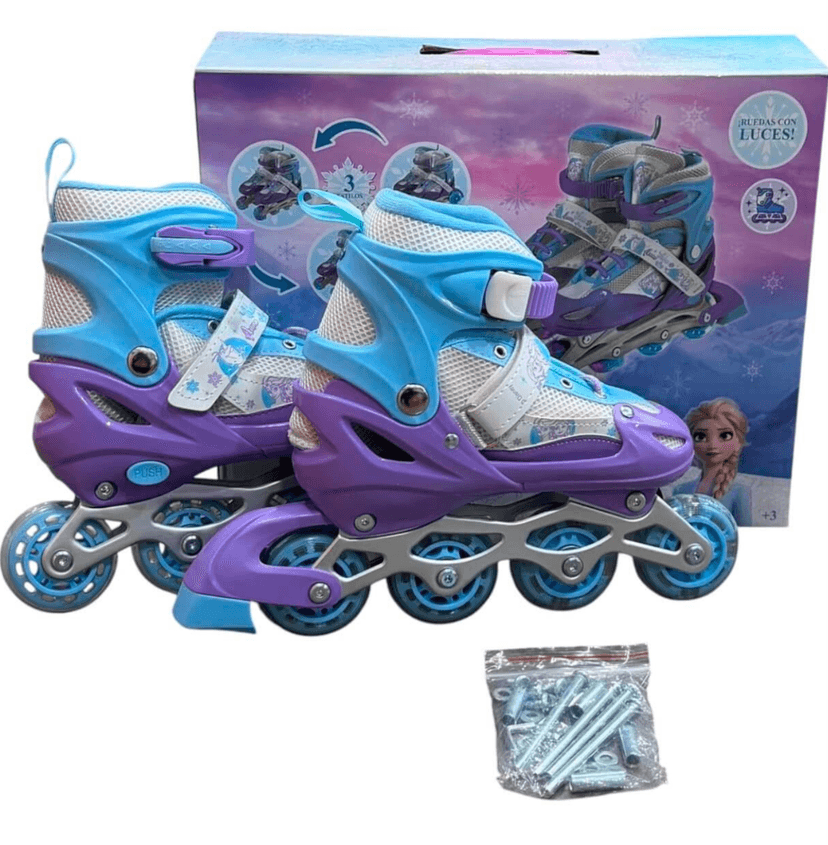 Roller Frozen 3en1. Ruedas intercambiables. Luces.