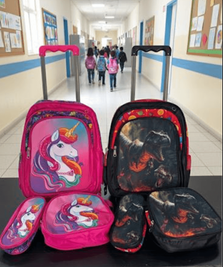 Mochila con Carro + Lonchera + Cartuchera