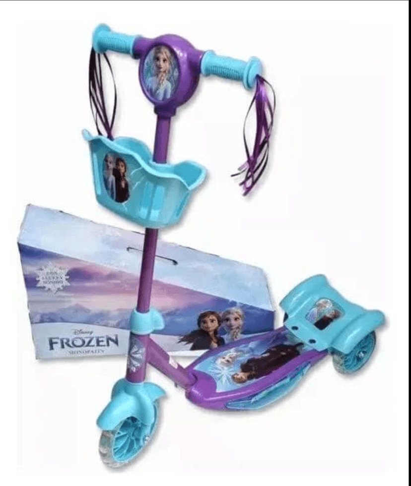 Monopatín infantil. Con luces y música Frozen.